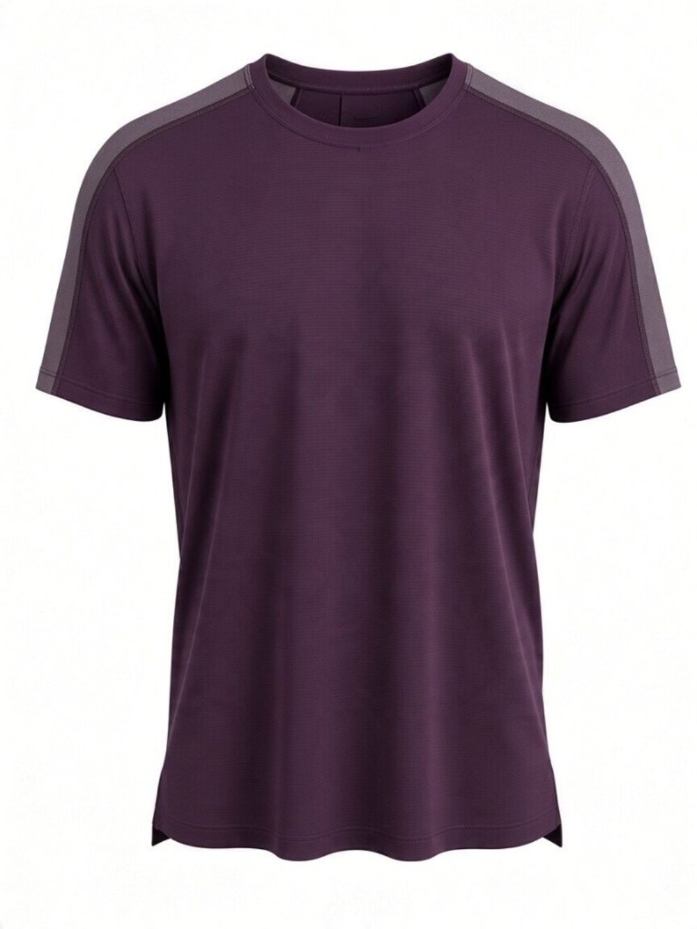 LULULEMON Burgundy Purple Contrast Shoulder Athletic T-Shirt Men's L
